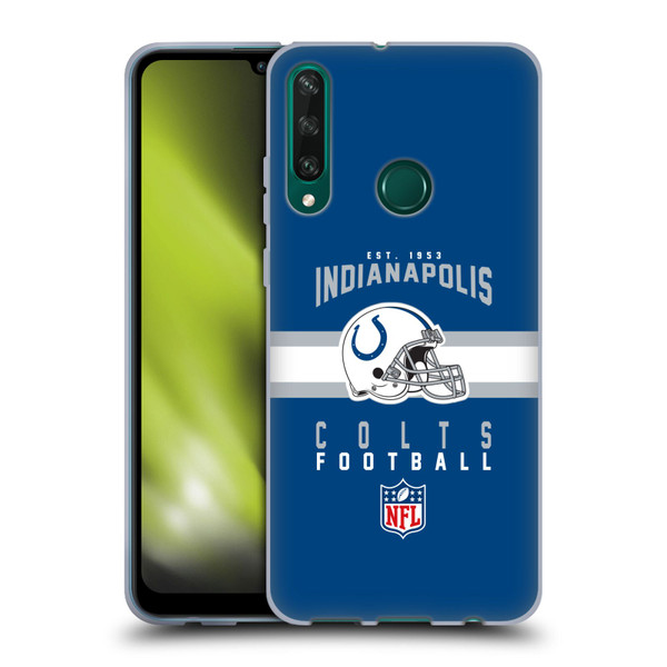 NFL Indianapolis Colts Graphics Helmet Typography Soft Gel Case for Huawei Y6p