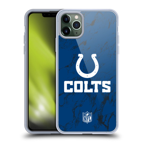 NFL Indianapolis Colts Graphics Coloured Marble Soft Gel Case for Apple iPhone 11 Pro Max
