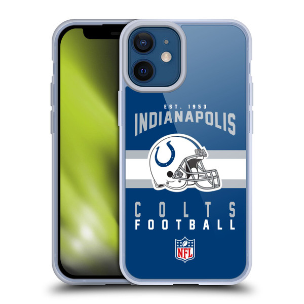 NFL Indianapolis Colts Graphics Helmet Typography Soft Gel Case for Apple iPhone 12 Mini