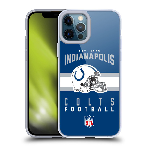 NFL Indianapolis Colts Graphics Helmet Typography Soft Gel Case for Apple iPhone 12 Pro Max