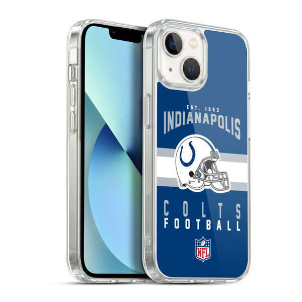 NFL Indianapolis Colts Graphics Helmet Typography Soft Gel Case for Apple iPhone 13