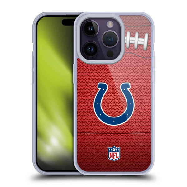 NFL Indianapolis Colts Graphics Football Soft Gel Case for Apple iPhone 14 Pro