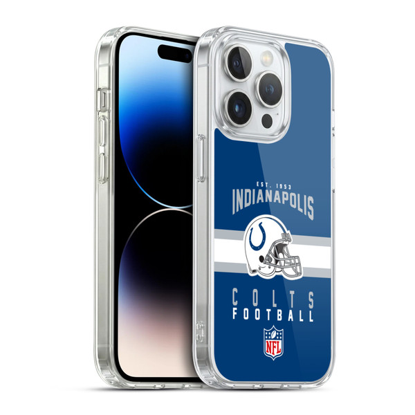 NFL Indianapolis Colts Graphics Helmet Typography Soft Gel Case for Apple iPhone 14 Pro & MagSafe