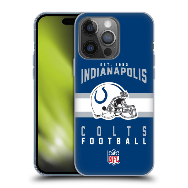 NFL Indianapolis Colts Graphics Helmet Typography Soft Gel Case for Apple iPhone 14 Pro
