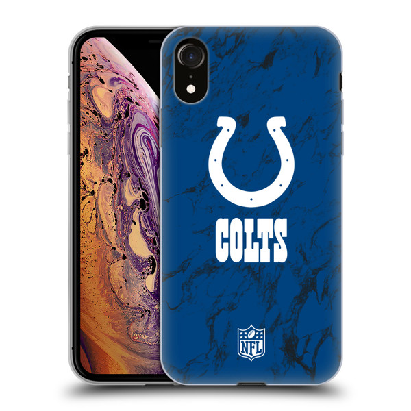 NFL Indianapolis Colts Graphics Coloured Marble Soft Gel Case for Apple iPhone XR