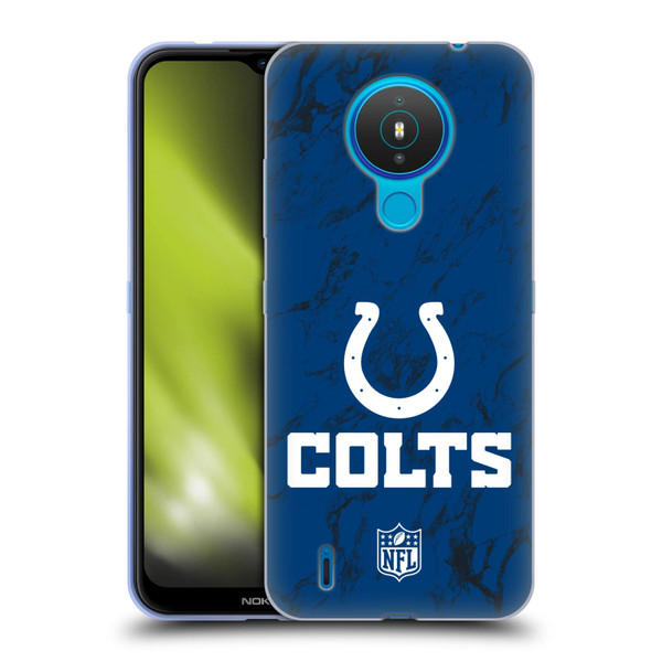 NFL Indianapolis Colts Graphics Coloured Marble Soft Gel Case for Nokia 1.4