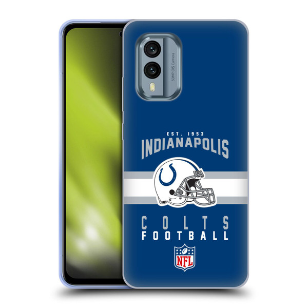 NFL Indianapolis Colts Graphics Helmet Typography Soft Gel Case for Nokia X30