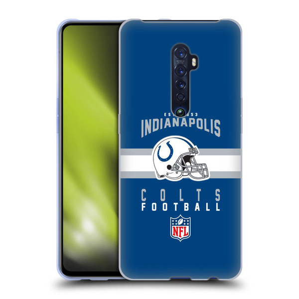 NFL Indianapolis Colts Graphics Helmet Typography Soft Gel Case for OPPO Reno 2