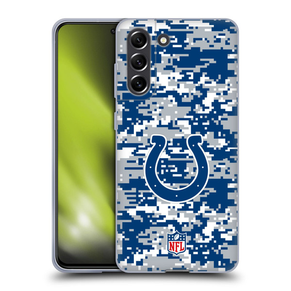 NFL Indianapolis Colts Graphics Digital Camouflage Soft Gel Case for Samsung Galaxy S21 FE 5G