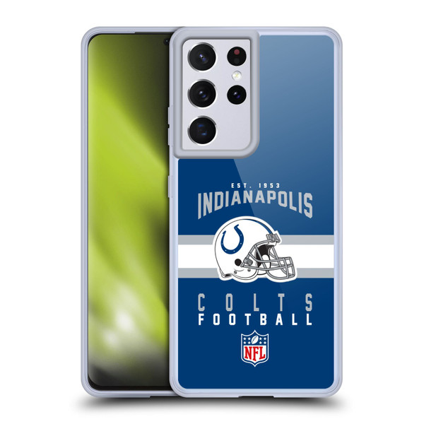 NFL Indianapolis Colts Graphics Helmet Typography Soft Gel Case for Samsung Galaxy S21 Ultra 5G