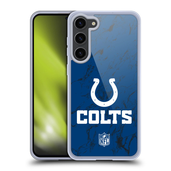 NFL Indianapolis Colts Graphics Coloured Marble Soft Gel Case for Samsung Galaxy S23+ 5G