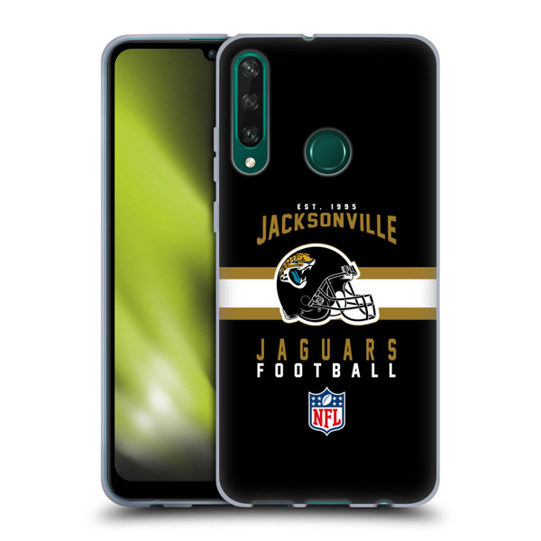 NFL Jacksonville Jaguars Graphics Helmet Typography Soft Gel Case for Huawei Y6p