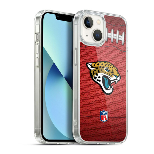 NFL Jacksonville Jaguars Graphics Football Soft Gel Case for Apple iPhone 13