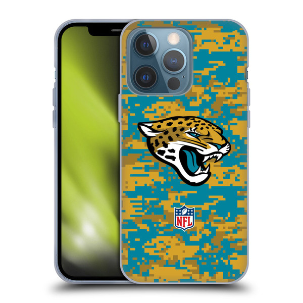 NFL Jacksonville Jaguars Graphics Digital Camouflage Soft Gel Case for Apple iPhone 13 Pro