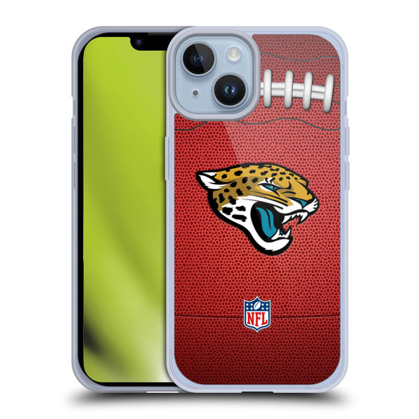 NFL Jacksonville Jaguars Graphics Football Soft Gel Case for Apple iPhone 14
