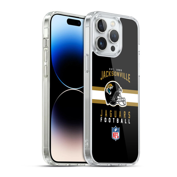 NFL Jacksonville Jaguars Graphics Helmet Typography Soft Gel Case for Apple iPhone 14 Pro Max & MagSafe