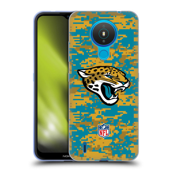 NFL Jacksonville Jaguars Graphics Digital Camouflage Soft Gel Case for Nokia 1.4