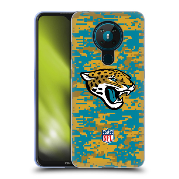 NFL Jacksonville Jaguars Graphics Digital Camouflage Soft Gel Case for Nokia 5.3