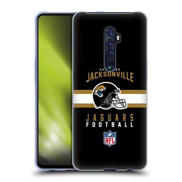 NFL Jacksonville Jaguars Graphics Helmet Typography Soft Gel Case for OPPO Reno 2