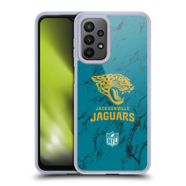 NFL Jacksonville Jaguars Graphics Coloured Marble Soft Gel Case for Samsung Galaxy A23 / 5G (2022)