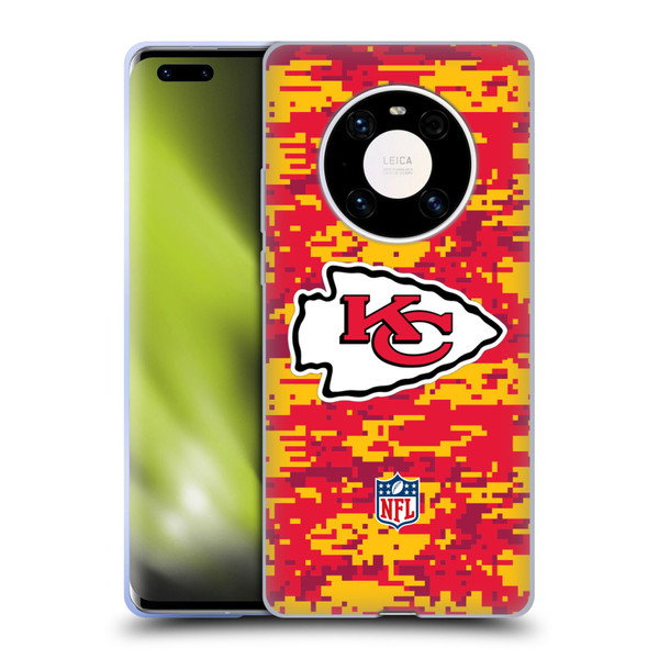 NFL Kansas City Chiefs Graphics Digital Camouflage Soft Gel Case for Huawei Mate 40 Pro 5G