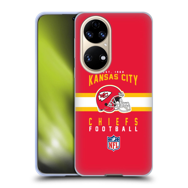 NFL Kansas City Chiefs Graphics Helmet Typography Soft Gel Case for Huawei P50