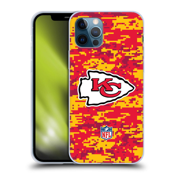 NFL Kansas City Chiefs Graphics Digital Camouflage Soft Gel Case for Apple iPhone 12 / iPhone 12 Pro