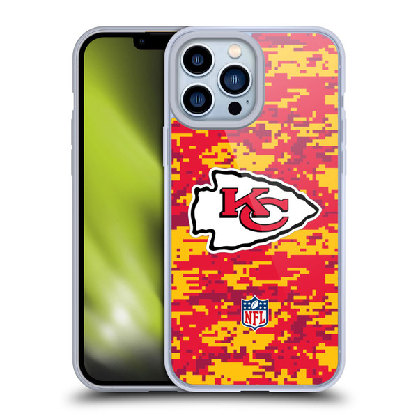 NFL Kansas City Chiefs Graphics Digital Camouflage Soft Gel Case for Apple iPhone 13 Pro Max
