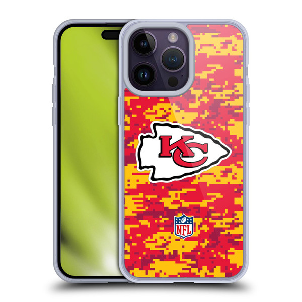 NFL Kansas City Chiefs Graphics Digital Camouflage Soft Gel Case for Apple iPhone 14 Pro Max