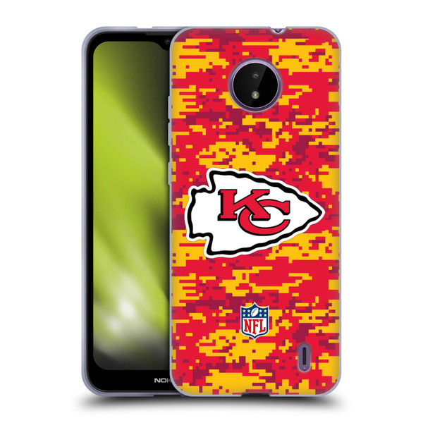 NFL Kansas City Chiefs Graphics Digital Camouflage Soft Gel Case for Nokia C10 / C20