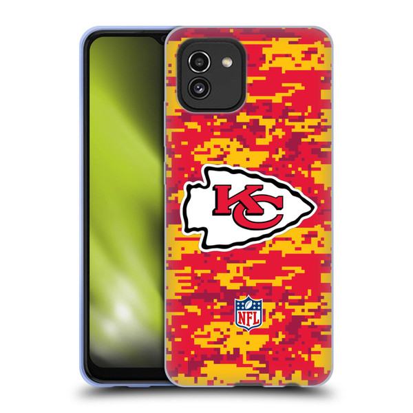 NFL Kansas City Chiefs Graphics Digital Camouflage Soft Gel Case for Samsung Galaxy A03 (2021)