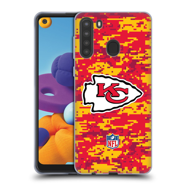 NFL Kansas City Chiefs Graphics Digital Camouflage Soft Gel Case for Samsung Galaxy A21 (2020)