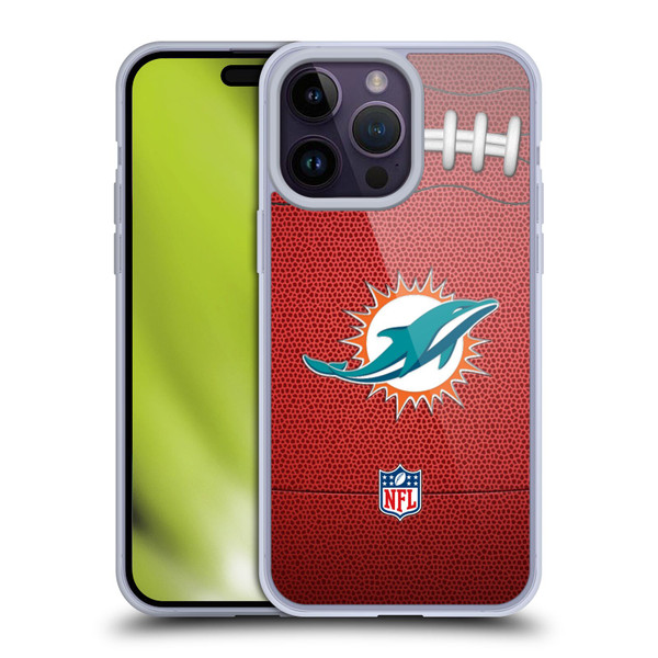 NFL Miami Dolphins Graphics Football Soft Gel Case for Apple iPhone 14 Pro Max