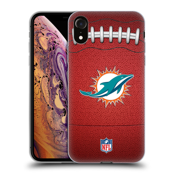 NFL Miami Dolphins Graphics Football Soft Gel Case for Apple iPhone XR
