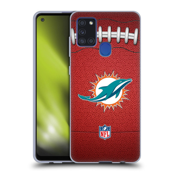 NFL Miami Dolphins Graphics Football Soft Gel Case for Samsung Galaxy A21s (2020)