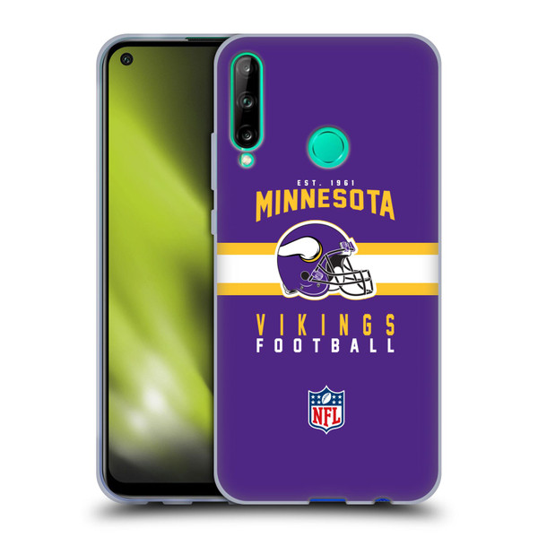 NFL Minnesota Vikings Graphics Helmet Typography Soft Gel Case for Huawei P40 lite E
