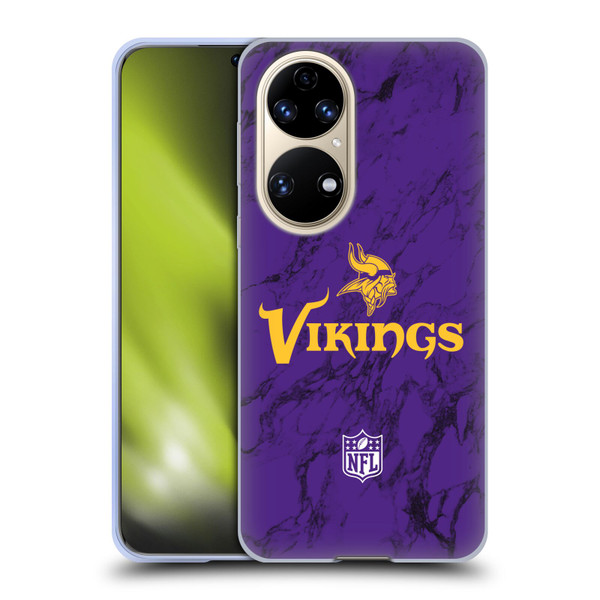 NFL Minnesota Vikings Graphics Coloured Marble Soft Gel Case for Huawei P50