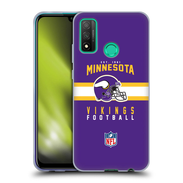 NFL Minnesota Vikings Graphics Helmet Typography Soft Gel Case for Huawei P Smart (2020)