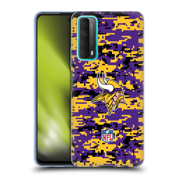 NFL Minnesota Vikings Graphics Digital Camouflage Soft Gel Case for Huawei P Smart (2021)