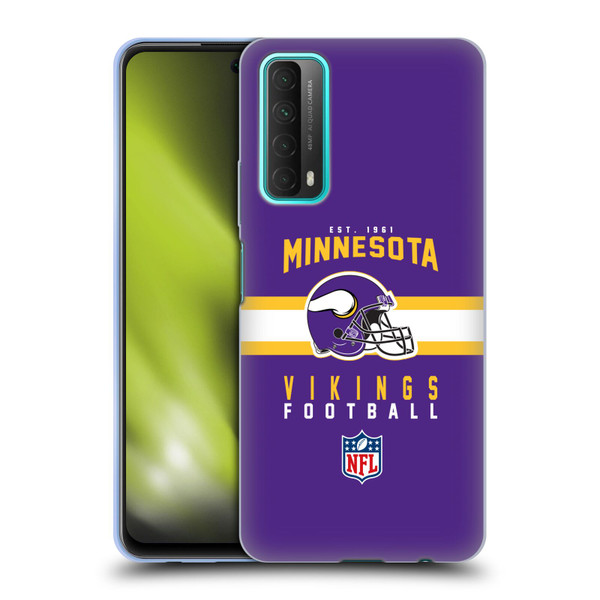 NFL Minnesota Vikings Graphics Helmet Typography Soft Gel Case for Huawei P Smart (2021)