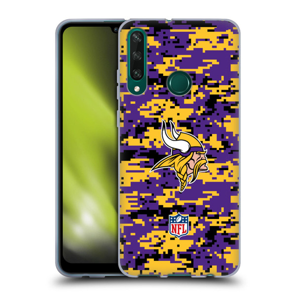 NFL Minnesota Vikings Graphics Digital Camouflage Soft Gel Case for Huawei Y6p