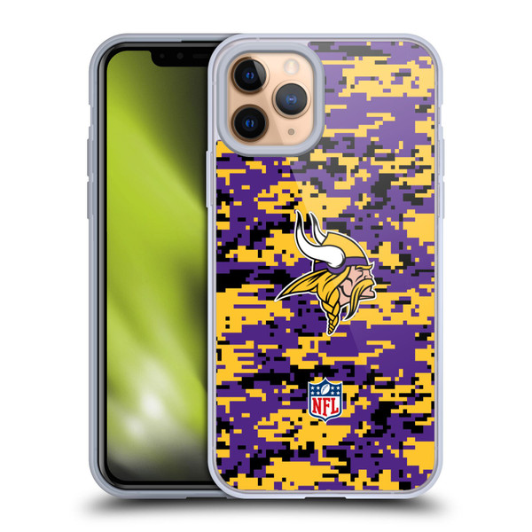 NFL Minnesota Vikings Graphics Digital Camouflage Soft Gel Case for Apple iPhone 11 Pro