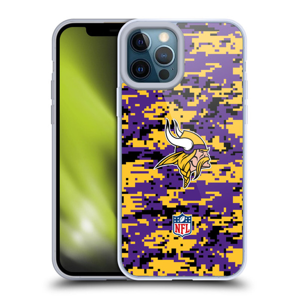 NFL Minnesota Vikings Graphics Digital Camouflage Soft Gel Case for Apple iPhone 12 Pro Max