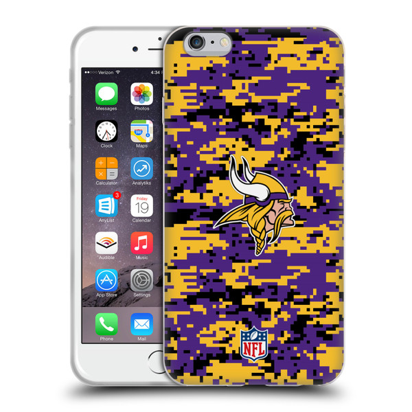 NFL Minnesota Vikings Graphics Digital Camouflage Soft Gel Case for Apple iPhone 6 Plus / iPhone 6s Plus