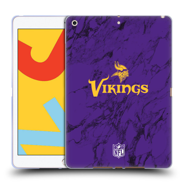 NFL Minnesota Vikings Graphics Coloured Marble Soft Gel Case for Apple iPad 10.2 2019/2020/2021