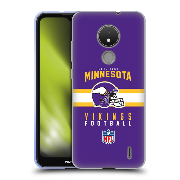 NFL Minnesota Vikings Graphics Helmet Typography Soft Gel Case for Nokia C21