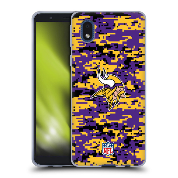 NFL Minnesota Vikings Graphics Digital Camouflage Soft Gel Case for Samsung Galaxy A01 Core (2020)