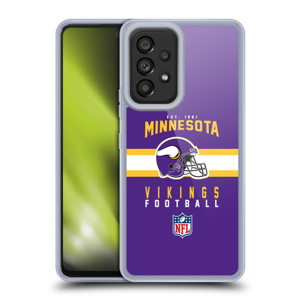NFL Minnesota Vikings Graphics Helmet Typography Soft Gel Case for Samsung Galaxy A53 5G (2022)