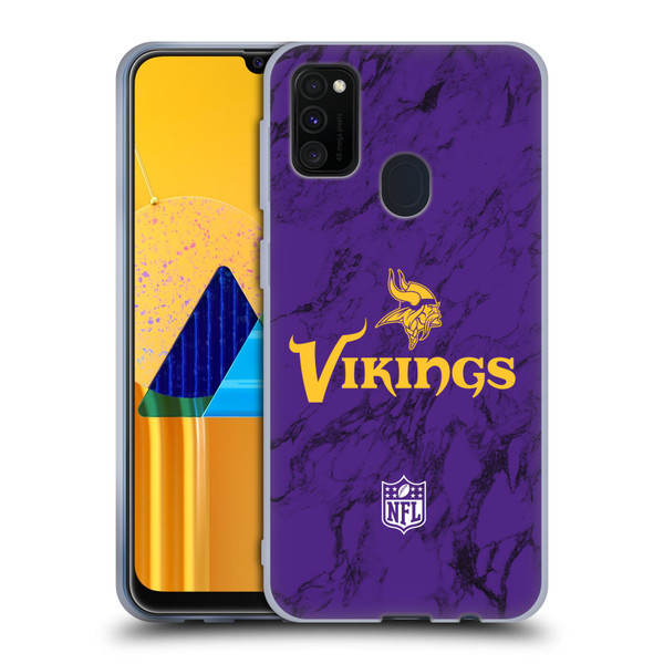 NFL Minnesota Vikings Graphics Coloured Marble Soft Gel Case for Samsung Galaxy M30s (2019)/M21 (2020)