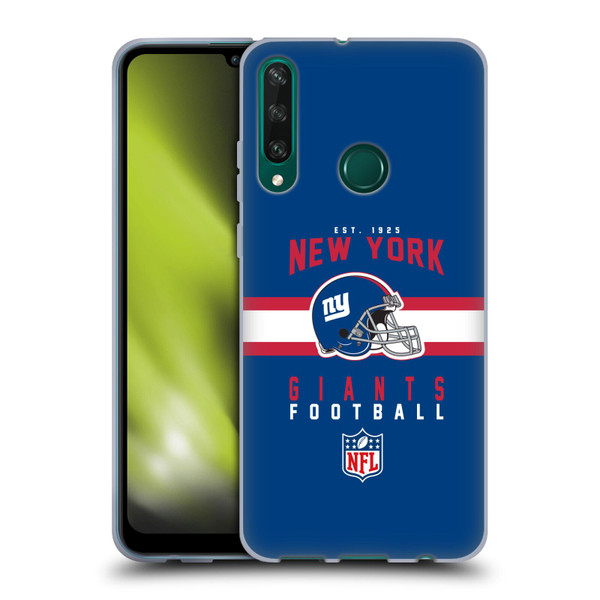 NFL New York Giants Graphics Helmet Typography Soft Gel Case for Huawei Y6p